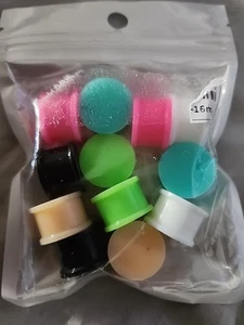 6 Set Silicone Tunnels Ear Gauges Tunnels Size 16mm - Picture 1 of 3