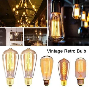 Antique Incandescent Decoration Vintage Retro Bulb Filament Edison Lamp Glass - Picture 1 of 28