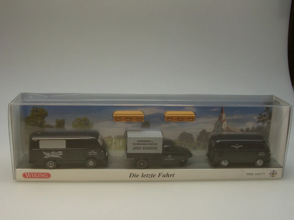 Wiking Set "Die letzte Fahrt", 3 Leichenwagen - PMS 168377 - 1:87 - Bild 1 von 4
