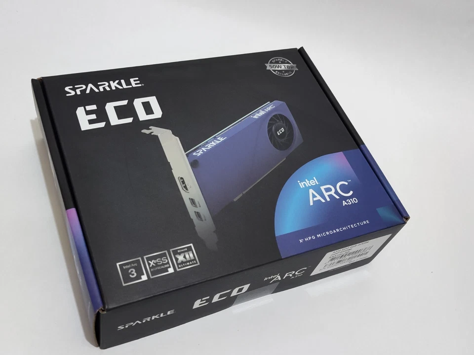 NEW SPARKLE ECO Arc A310 4GB GDDR6 PCI Express 4.0 ITX Video Graphics Card GPU - Image 1 of 4