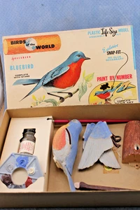 VINTAGE BACHMANN VÖGEL DER WELT MALEN NACH ZAHLEN SET BLUEBIRD 9002-100 - Bild 1 von 7