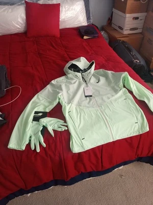 Nike AeroSwift мужчин Storm-FIT Aerogami работает куртка FZ9039-376 SZ L перчатки L - Изображение 1 из 4