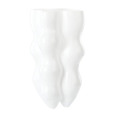 Amalfi Pompom Glass Vase Large White 24x21x40cm - image 1 of 4