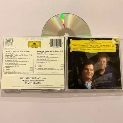 Mozart Violin Concertos Nos. 3 & 5 CD 1983 Itzhak Perlman Classical DG - Image 1 of 3