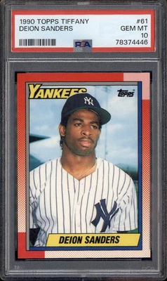 1990 Topps Tiffany #61 Deion Sanders PSA 10 Foto 1 de 2