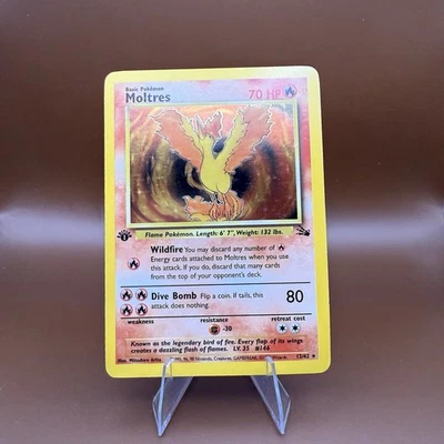1st Edition Moltres 12/62 Fossil Holo - Pokémon - MP - Image 1 of 2