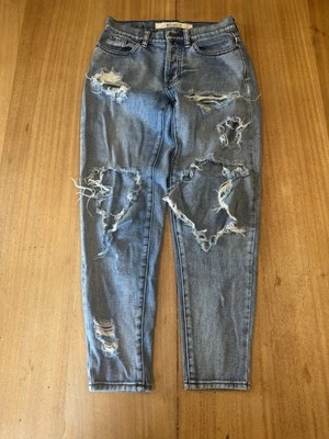 Brandy Melville Distressed  Mom Boyfriend Jeans Women Size 26x26 High Rise - Image 1 of 4