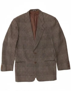 GIORGIO ARMANI Mens 2 Button Blazer Jacket IT 48 Medium Grey Houndstooth AU07 - Picture 1 of 6