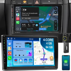 DAB Carplay Android 13 GPS 4+64G Autoradio Kamera Für Audi A4 S4 RS4 8E 8H B6 B7 - Bild 1 von 20