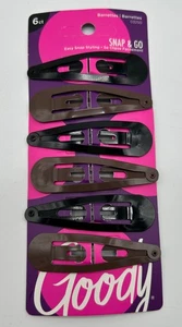 6 Goody Haarspangen braun und schwarz 3 Zoll Metallspangen #03250 - Bild 1 von 3