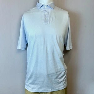 Peter Millar Polo Herren Große XL Weiß/Blau Krone Komfort Kurzarm Tupfen - Bild 1 von 15