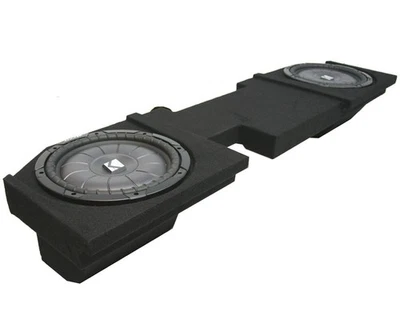 Kicker Dodge Ram 2002-2018 43C104 10" Sub & DTB2X10-QUAD-UP Doble 10" Sub Box Foto 1 de 4