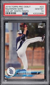2018 Topps Pro Debut Leg Up, White Pants MacKenzie Gore ROOKIE #23 PSA 10 - Picture 1 of 2