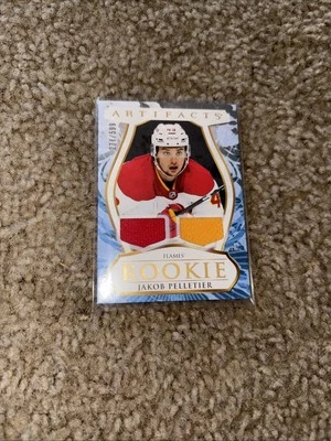 2023-24 Upper Deck Artifacts - Rookies Jakob Pelletier #197 Gold Material /599  - Image 1 of 4