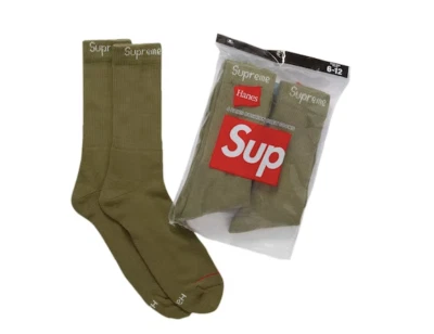 Calcetines Supreme Hanes Oliva (paquete de 4) FW21 100% Auténticos Foto 1 de 2