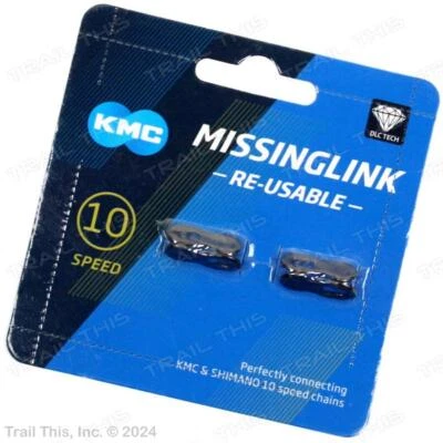 2 - Pack KMC 10-Speed DLC MissingLink Bike Chain Missing Links fits Shimano SRAM - Image 1 of 3