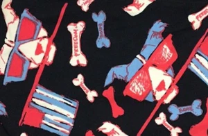 LuLaRoe Leggings ~ TWEEN ~ KIDS ~ BLACK ~ DOGS ~ SUNGLASSES BONES & FLAGS! - Picture 1 of 1
