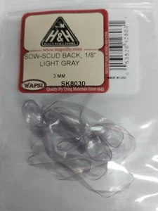 WAPSI SOW-SCUD TRASERO 1/8" 3 mm #SK8030 ""GRIS CLARO"" ATANDO MOSCA SCUD MOSCAS - Imagen 1 de 2