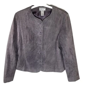 Pendleton Large Women’s Washable Leather Short Blazer Light Purple Lined Buttons - Picture 1 of 7