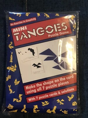 迷你 Tangoes 益智游戏带说明和塑料盒 — 第 1/2 张图片