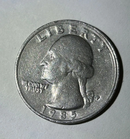 1985 P Quarter Off Center Rim Error Cover