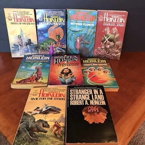 Vtg Lot: 9 Robert A. Heinlein Books Science Fiction Paperbacks Between Planets - Imagen 1 de 12
