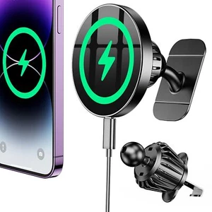 for MagSafe Car Mount Charger【Stronger Magnets】 iPhone Magnetic Wireless Car ... - Picture 1 of 9