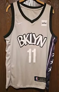 Nike Gray Kyrie Irving Brooklyn Nets Swingman Basketball Jersey Man 50 STITCHED - Picture 1 of 2