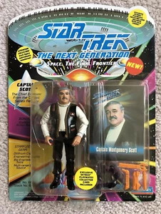 STAR TREK TNG “SCOTTY” / CAPTAIN SCOTT Action Figure Playmates 1993 NOC  ‘27” - Picture 1 of 12