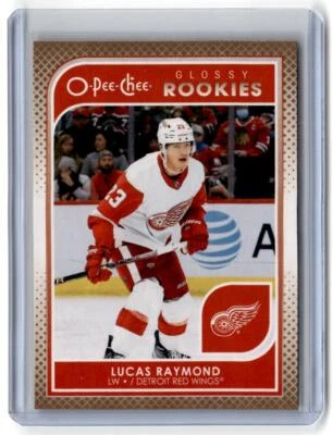 2021-22 Upper Deck #R-13 Lucas Raymond O-Pee-Chee Glossy Rookies Bronze - Image 1 of 2