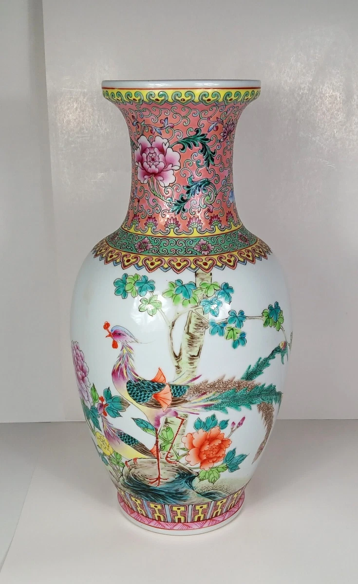 孔雀花瓶中国古董花瓶| eBay