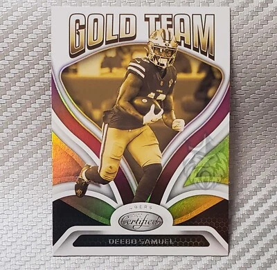 Deebo Samuel 📈 2022 Certified Holo Foil Gold Team Insert #GT-20 SF 49ers - Image 1 of 2