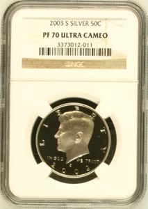 :2003-S S50C Silver Kennedy Half Dollar NGC Proof PF 70 UCAM Rare R3 High Grades - Picture 1 of 2