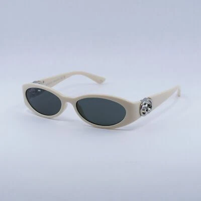 New Gucci GG1660S 004 Shiny Ivory/Grey with Light Mirror 54-16-135 Sunglasses - Image 1 of 4