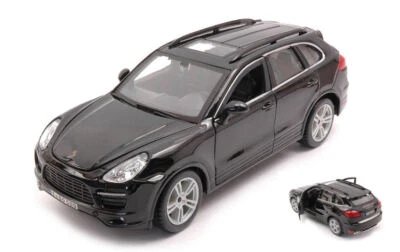 MODELLINO AUTO STATICO BURAGO PORSCHE CAYENNE TURBO NERO MODELLISMO SCALA 1:24 - Immagine 1 di 2