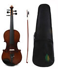 5 String Violin 4/4 Violin Maple Spruce Hand Made with Violin Case Bow Ebony