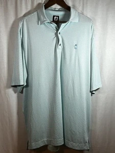 FJ Golf Shirt Blue Stripe Stretch Men 2XL - Picture 1 of 6