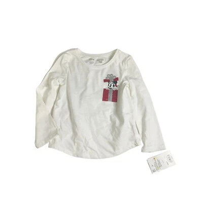 Top de vacaciones blanco manga larga con lentejuelas Minnie Mouse de Minnie Mouse de Disney para niña pequeña talla 18 meses Foto 1 de 4