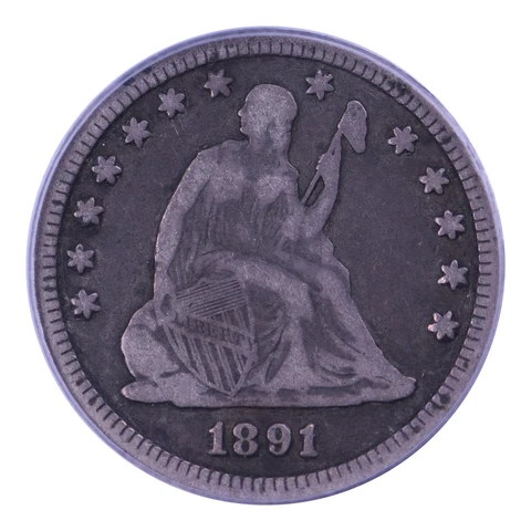 1891-O Seated Liberty Quarter PCGS F15 CAC Cover