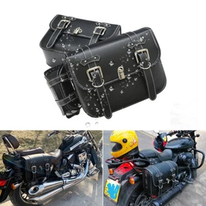 Motorcycle SaddleBag Motorbike Side Bags Storage Tool for /Yamaha/Suzuki - Picture 1 of 18