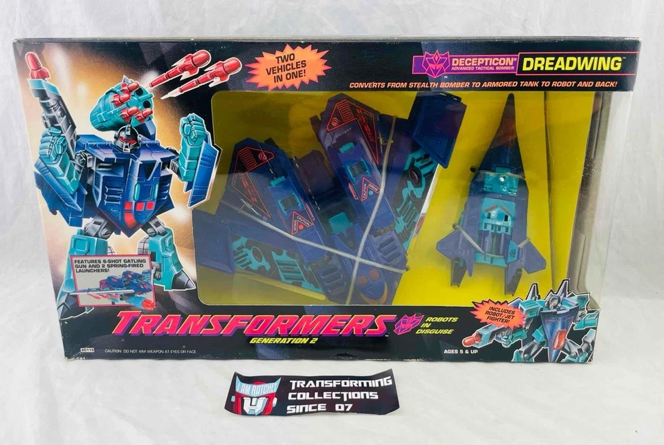 Transformers Original G2 1993 Decepticon Dreadwing With Smokescreen MISB - Image 1 of 4