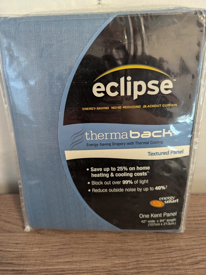 THERMABACK ECLIPSE BLACK OUT DRAPERY PANEL 42 IN BY 84 IN BLUE - Image 1 of 3