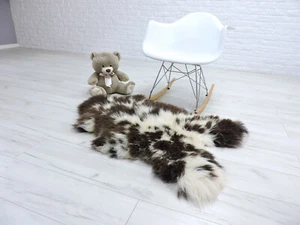ECHTER JACOB LAMMFELL TEPPICH CREME BRAUN HOCHFLOR STUHLBEZUG FLÄCHENTEPPICH 146/1 - Bild 1 von 9