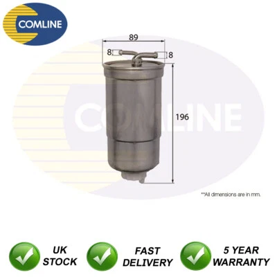 Fuel Filter Comline Fits Honda FR-V Civic Accord CR-V 1.7 TDi 2.2 - Image 1 of 2