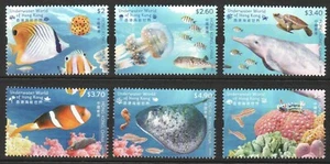 HONGKONG CHINA 2019 UNDERWATER WORLD OF HK COMP. SATZ MIT 6 BRIEFMARKEN POSTFRISCH POSTFRISCH - Bild 1 von 1