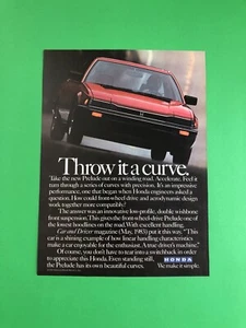 1983 HONDA PRELUDE VINTAGE ORIGINAL PRINT AD ADVERTISEMENT PRINTED - Picture 1 of 1