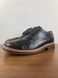 GRENSON Sid Brown Leather Brogue Wingtip Oxfords Shoes 5190 285 Mens Size 7.5 G - Picture 1 of 11