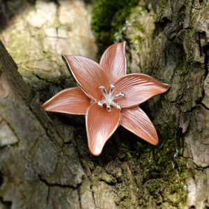 Broche flor lirio naranja tigre lirio - Imagen 1 de 2