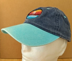 Baseballmütze Kappe Marco Island Florida gewaschen/himmelblau verstellbarer Gürtel Baumwolle - Bild 1 von 9