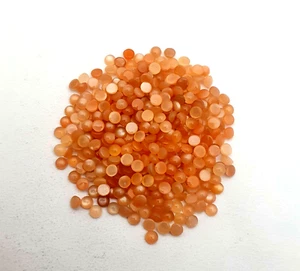 Lote de piedras preciosas sueltas de piedra lunar melocotón natural cabujón 100 piezas 4 mm - Imagen 1 de 4